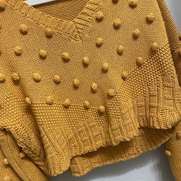 Nectar Cropped Knit Sweater with Bell Sleeves - Picture 6 of 6